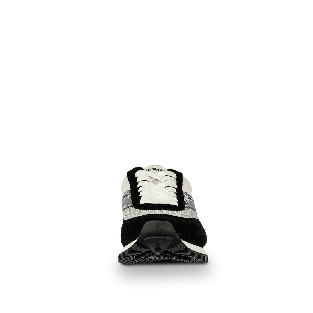 front view of osaga KT-26 sneaker black white gray