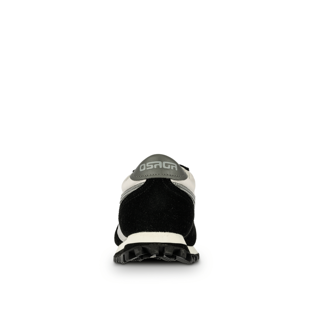 back view of osaga KT-26 monochrome sneaker with logo