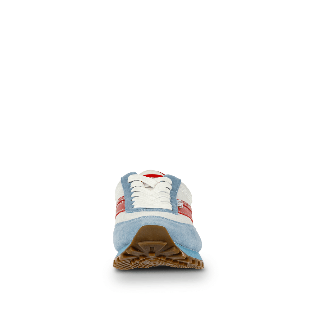 front view of osaga KT-26 sneaker red blue gum